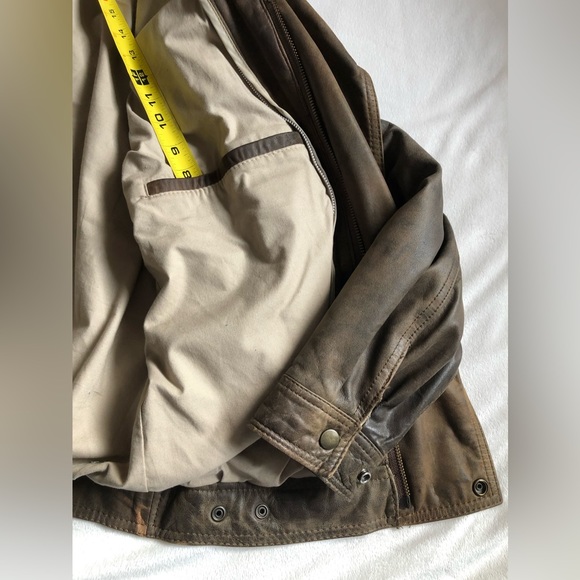 Adventure Bound 100% Leather Bomber Jacket, Small Oversized - Brown - Picture 7 of 9